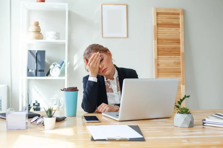 bigstock-Tired-Stressed-Businesswoman-F-449069497